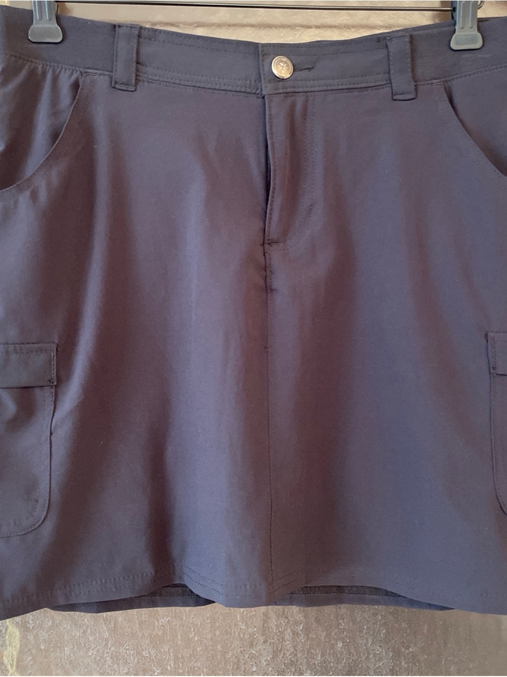 Lee Relaxed Fit 1889 Womens Size 8/Medium Black Stretch Cargo Skorts W/Pockets